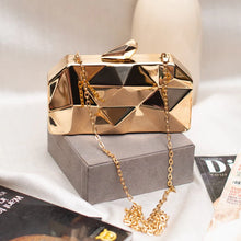 Designer White Acrylic Clutch with Golden Handle