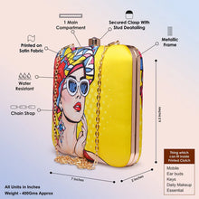 Pop Art Woman Printed Clutch