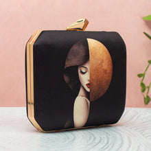 Abstract Face Art Printed Clutch
