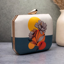 Floral Modern Art Printed Clutch