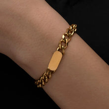 Gold Plated Bold Curb Chain Bracelet