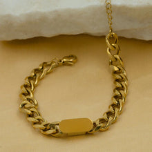 Gold Plated Bold Curb Chain Bracelet