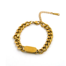 Gold Plated Bold Curb Chain Bracelet