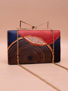 Multicolor Art Printed Clutch Bag For Women