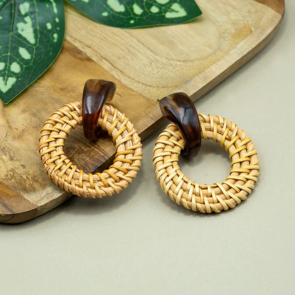 Boho Woven Hoop Earrings
