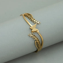 Gold Plated Butterfly Bangle Bracelet