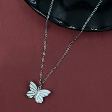 Silver Plated Butterfly Pendant Necklace