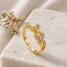 Elegant Butterfly Gold Anti-Tarnish Ring