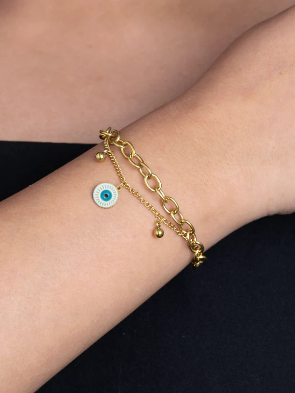 Gold Evil Eye Bracelet