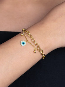 Gold Evil Eye Bracelet