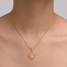 Gold Plated Floral Pendant Necklace