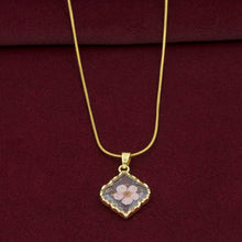 Gold Plated Floral Pendant Necklace