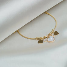 Gold Plated Hearts Charms Bracelet