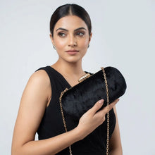 Black Capsule Clutch Bag For Women