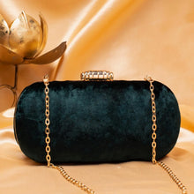 Green Capsule Clutch Bag For Women