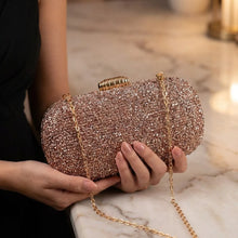 Gold Shimmer Capsule Clutch Bag For Women