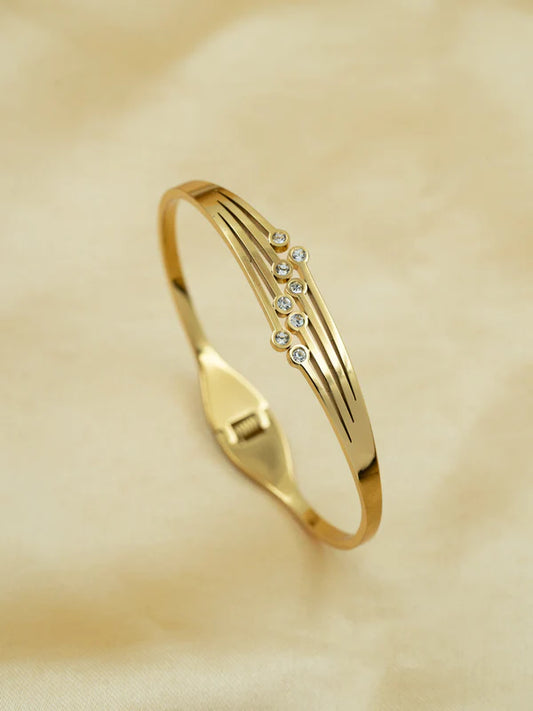 Radiant Flow Golden Bracelet