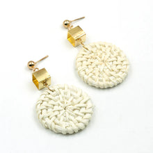White Radiance Round Earrings