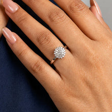 Silver Floral Cluster Anti-Tarnish Ring