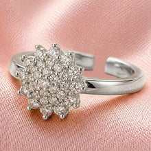 Silver Floral Cluster Anti-Tarnish Ring
