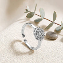 Silver-Tone Starburst Anti-Tarnish Ring