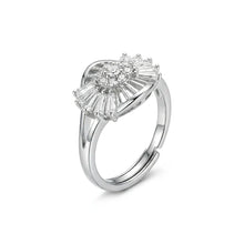 Silver-Tone Starburst Anti-Tarnish Ring
