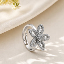 Silver Floral Statement Anti-Tarnish Ring