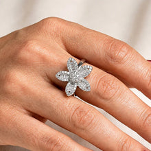 Silver Floral Statement Anti-Tarnish Ring