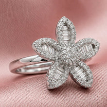 Silver Floral Statement Anti-Tarnish Ring
