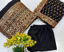 Designer Chinon Silk Gown Set With Zari & Sequence Embroidery Dupatta
