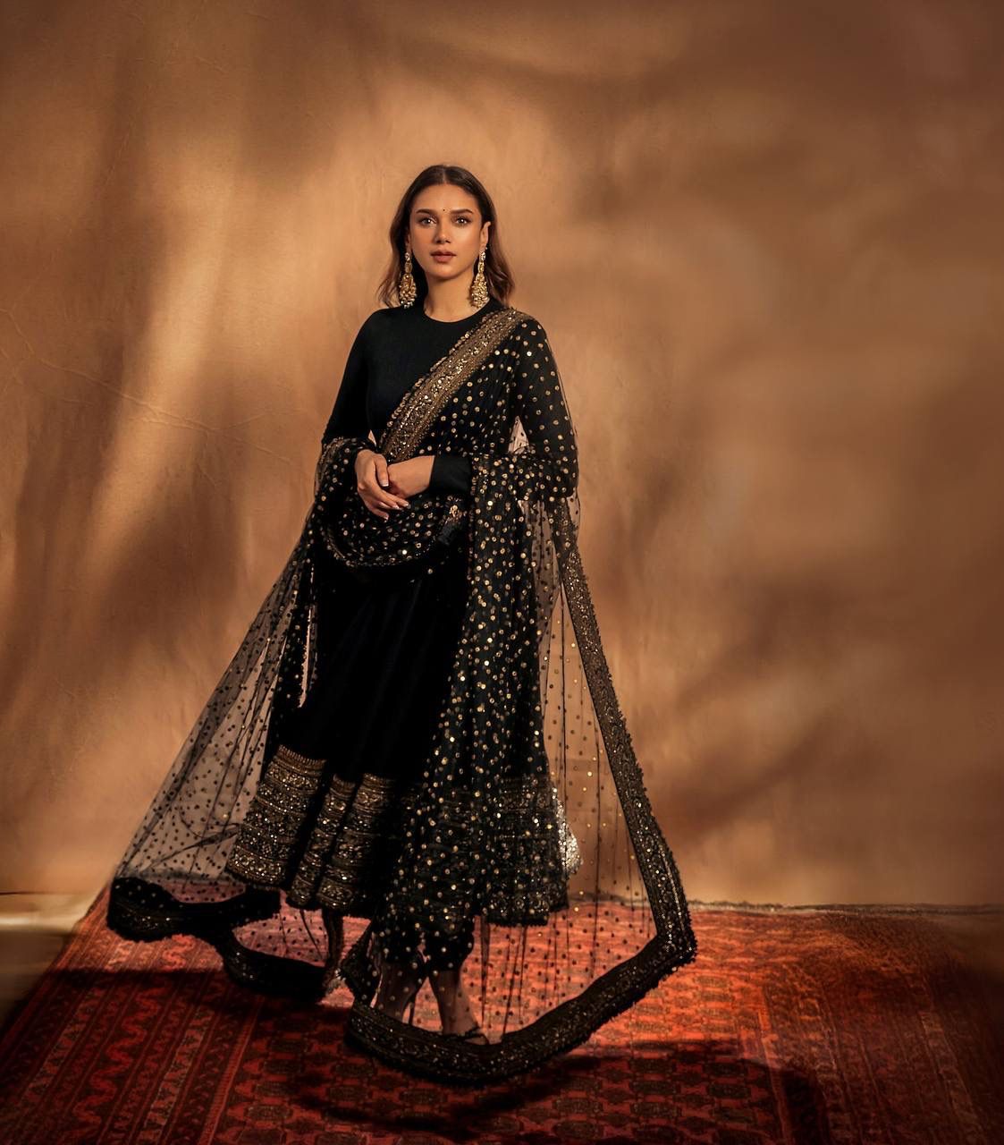 Designer Chinon Silk Gown Set With Zari & Sequence Embroidery Dupatta