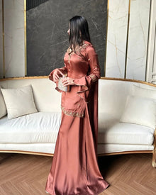 Designer Natural Crepe Silk Kurta Farshi Palazzo Set With Sequence Embroidery Dupatta