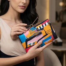 Multicolor Art Printed Clutch Bag For Women