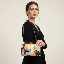 Multicolor Art Printed Clutch Bag For Women