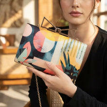 Multicolor Art Printed Clutch Bag For Women