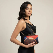 Multicolor Art Printed Clutch Bag For Women