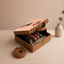 Toast A Wine Print Suitcase Style Clutch Bag