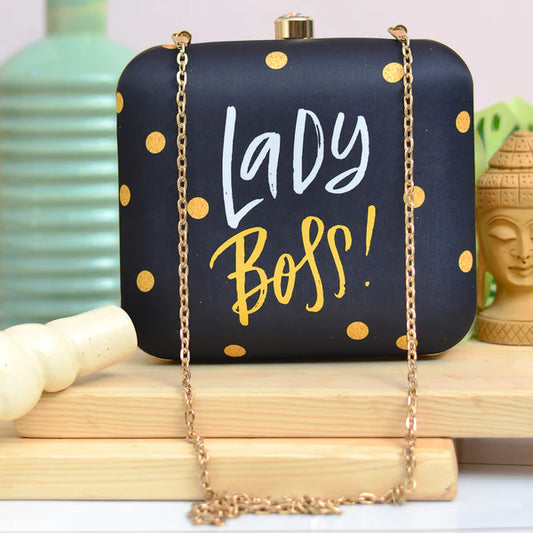 Lady Boss Black Clutch Bag