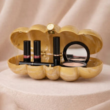 Elegant Golden Puff Acrylic Clutch