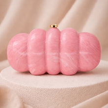 Elegant Pink Puff Acrylic Clutch