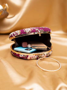 Royal Orchid Round Clutch