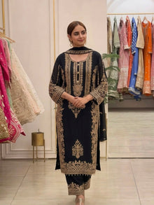 Faux Georgette With Heavy Embroidery Sequence Work