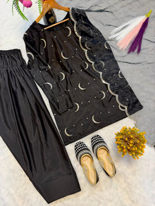 Designer Black Farshi Salwar Suit