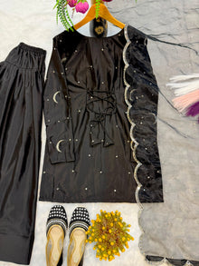 Designer Black Farshi Salwar Suit