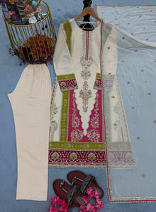 Designer Roman Silk Farshi Set