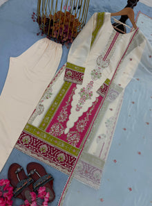 Designer Roman Silk Farshi Set