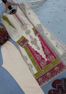 Designer Roman Silk Farshi Set