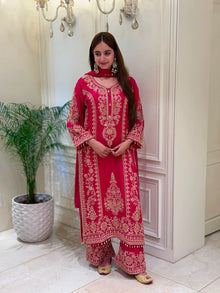 Designer  Faux Georgette Palazzo With Heavy Embroidery Sequence