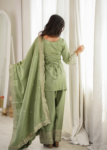 Glass Roman Silk Fabric Farshi Salwar