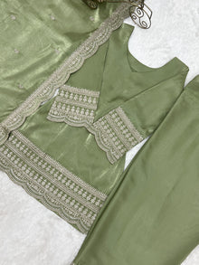 Glass Roman Silk Fabric Farshi Salwar